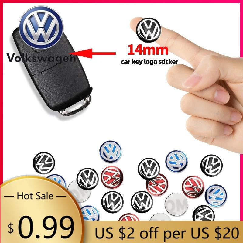 2026 Новые Для VOLKSWAGEN VW 5/10 шт. 14 мм Наклейки-Эмблемы на Ключ Автомобиля Автоматический Контроль Логотипы на Ключ Для Volkswagen VW Golf Tiguan Jetta