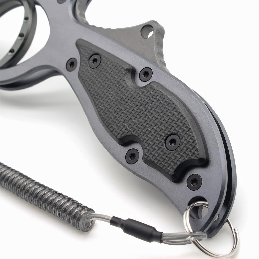 1091 Fish Grip Lightweight Aluminum Fish Grip Long Reach Gun Grip Gray (Iregui) (Stealth (Aluminum Trigger))