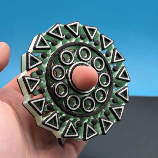 3D Printed Fidget Spinner Toy Stress Anxiety Relief Kids Teens Adults Fingertip Gear Gyroscope Portable Travel Sensory Spinning Toy