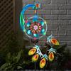 Solar-Powered Peacock Garden Spinner - Metal Kinetic Wind Spinner For Outdoor Decoration, Perfect For Patio, Lawn, And Garden