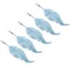5Pcs Christmas Tree Decoration Clip On Feather Glittery Baubles Ornament