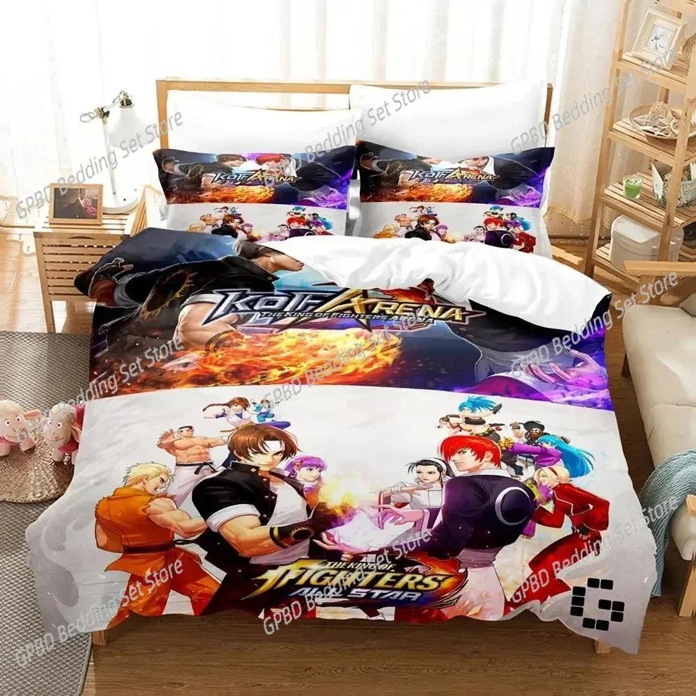 Аниме King Of Fighters Постельное белье Односпальное Полуторное Двуспальное Queen King Cal King Размер Кровать Комплект постельного белья