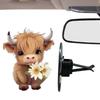 2D Acrylic Car Air Freshener Vent Clip, Cute Highland Cow Aromatherapy Diffuser for SUV Truck, Vehicle Scent Clip