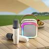 НОВЫЙ K12 Bluetooth-динамик Портативный Домашний Милый Караоке Мини Беспроводное Аудио с Микрофоном K Песня Семейная Поющая Машина