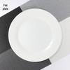 8-Inch Pure White Ceramic Round Dinner Plate