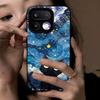 Чехол для realme 16 Pro 5G Pro+ Аниме Черный Кот Звездное Облако Печать Чехол для Телефона Акриловая Жесткая Задняя Панель С Гибким TPU Краем