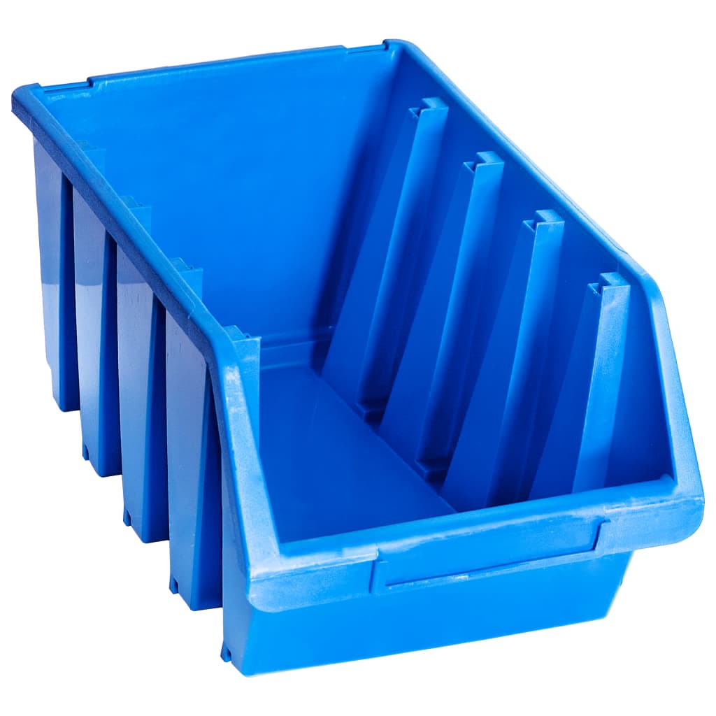 Stackable Storage Boxes 14 pcs Blue Plastic