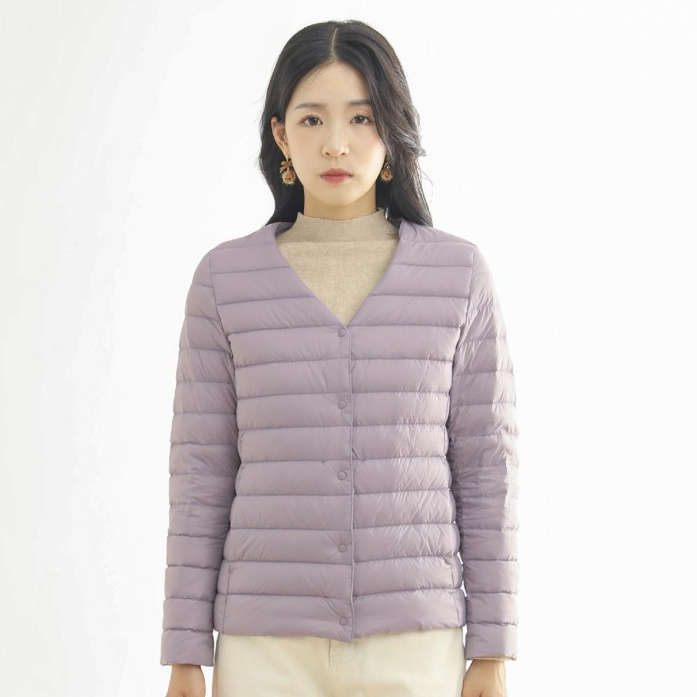 Light Down Jacket Women's Liner V-neck Crew Neck Autumn and Winter New Coat