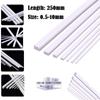 250mm ABS Plastic White Square Rod Stick For Architecture Model Making