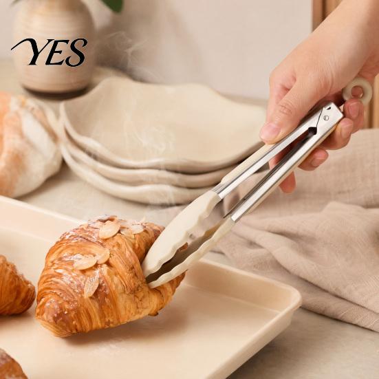 Kitchen Tongs for Cooking And BBQ, Heat-Resistant 9 Inch Food Safe with Silicone Tips, Non-Stick Dishwasher Tools Durable