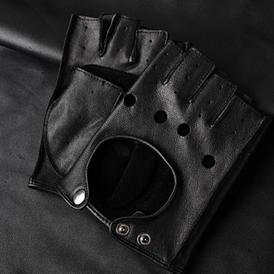 Кожаные перчатки мужские зимние фитнес-спортивные уличные тактические перчатки для езды на мотоцикле перчатки с полупальцами