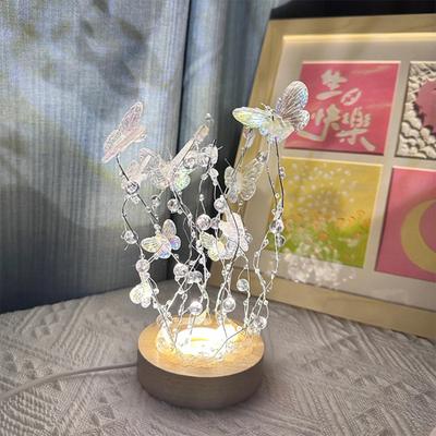 Yousheng DIY Butterfly Night Light Set Handmade LED Light-up Butterfly Night Lamp for The Decor for The Sleeping Home for Women And Girls Birthday Gift