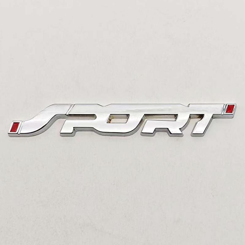 Car Accessories Sticker Styling Metal 3D Chrome Black Auto Car Trunk Racing Sport Logo Letters Emblem Badge Decals Sticker