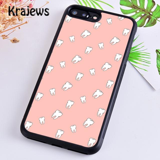 Krajews Милый Стоматолог Зубы Мягкий Чехол для Телефона Для IPhone 18 17 Air 16 15 14 plus 11 12 13 pro max Plus coque Fundas