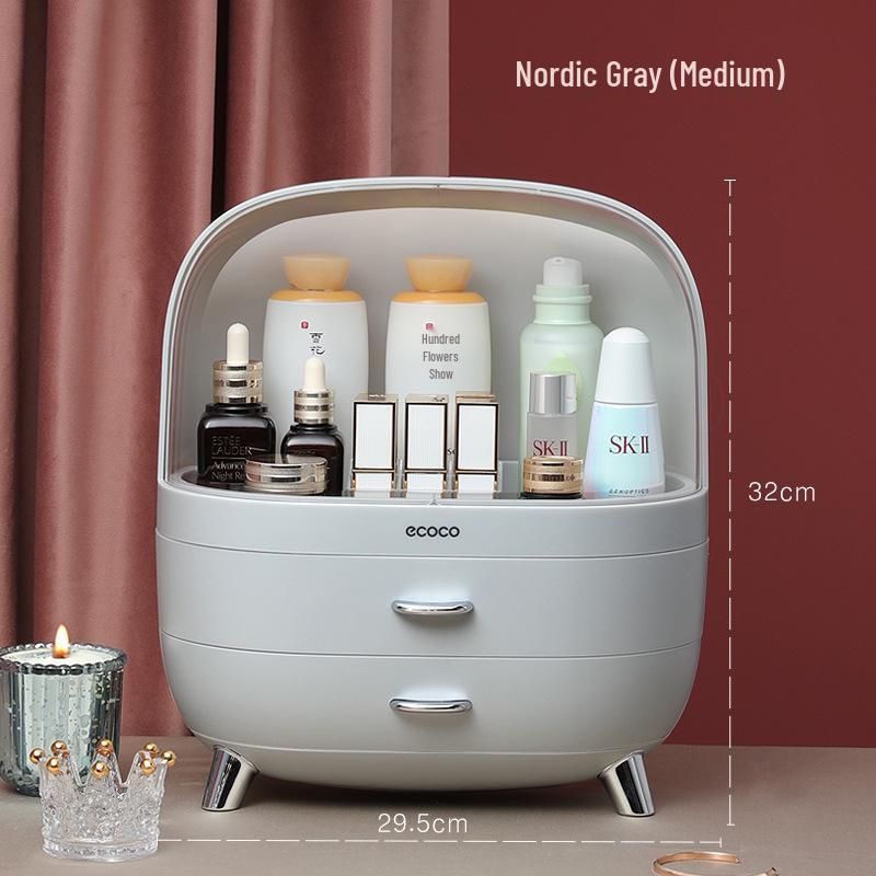 Прозрачный пылезащитный органайзер для косметики: Органайзер для хранения кистей для макияжа и средств по уходу за кожей для туалетного столика