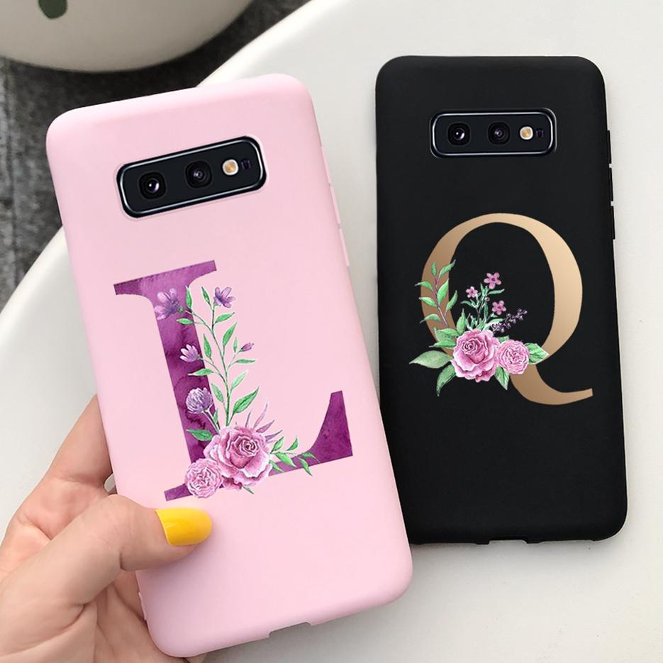 Милый Чехол С Буквами Для Samsung Galaxy S10 Plus Чехол S10 S10e Мягкий Силиконовый Задний Чехол Для Телефона Для Samsung S10 S10e S10+ Чехол Coque