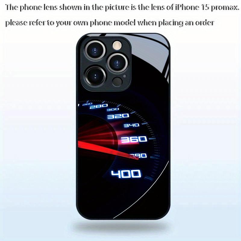Speedometer design glass phone case suitable for iPhone 17 16 15 14 13 12 11 Pro/Max/Plus shockproof back cover