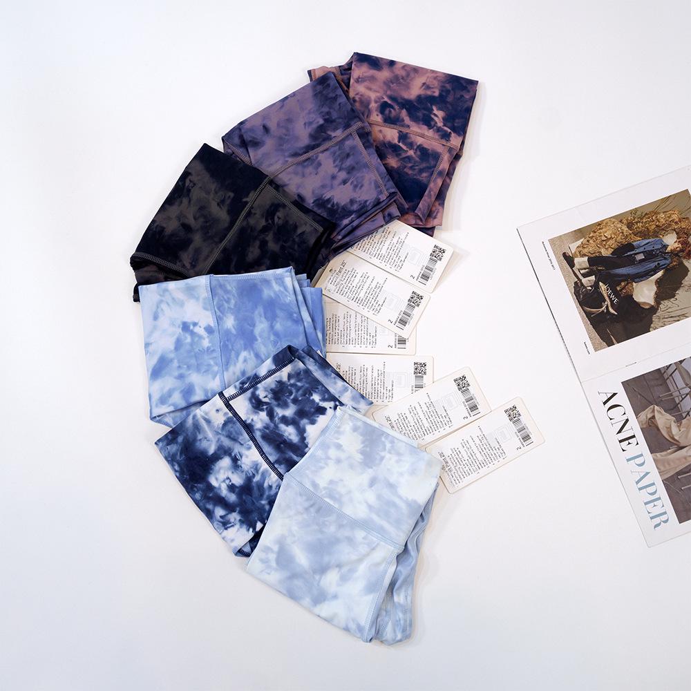 Женские леггинсы для йоги с высокой талией, быстросохнущие, с принтом тай-дай