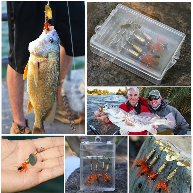 Рыболовные приманки, твердые металлические спиннер-приманки для окуня, форель, набор приманок, 4 шт. в коробке