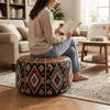 PU Leather Sofa Stool Cover Fillable Storage Ottoman Foot Rest Footstool Cover  Living Room