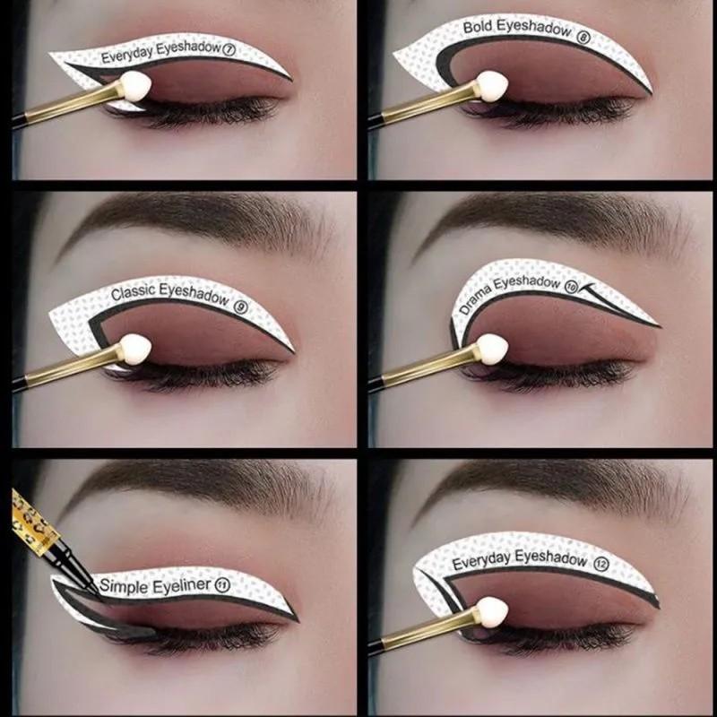 Девятихвостый Тени для век Инструменты для макияжа Шаблон для макияжа глаз Наклейка