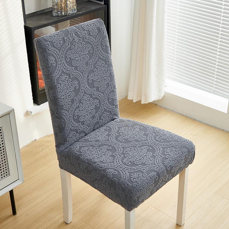 Жаккардовый бархат однотонный эластичный чехол на сиденье противоскользящий устойчивый к пятнам универсальный с полной защитой для гостиной и столовой минималистичные чехлы на стулья