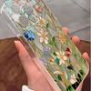 Colorful Flower Edge-Accent Transparent Case for iPhone 14/15/16/17 Pro Max 