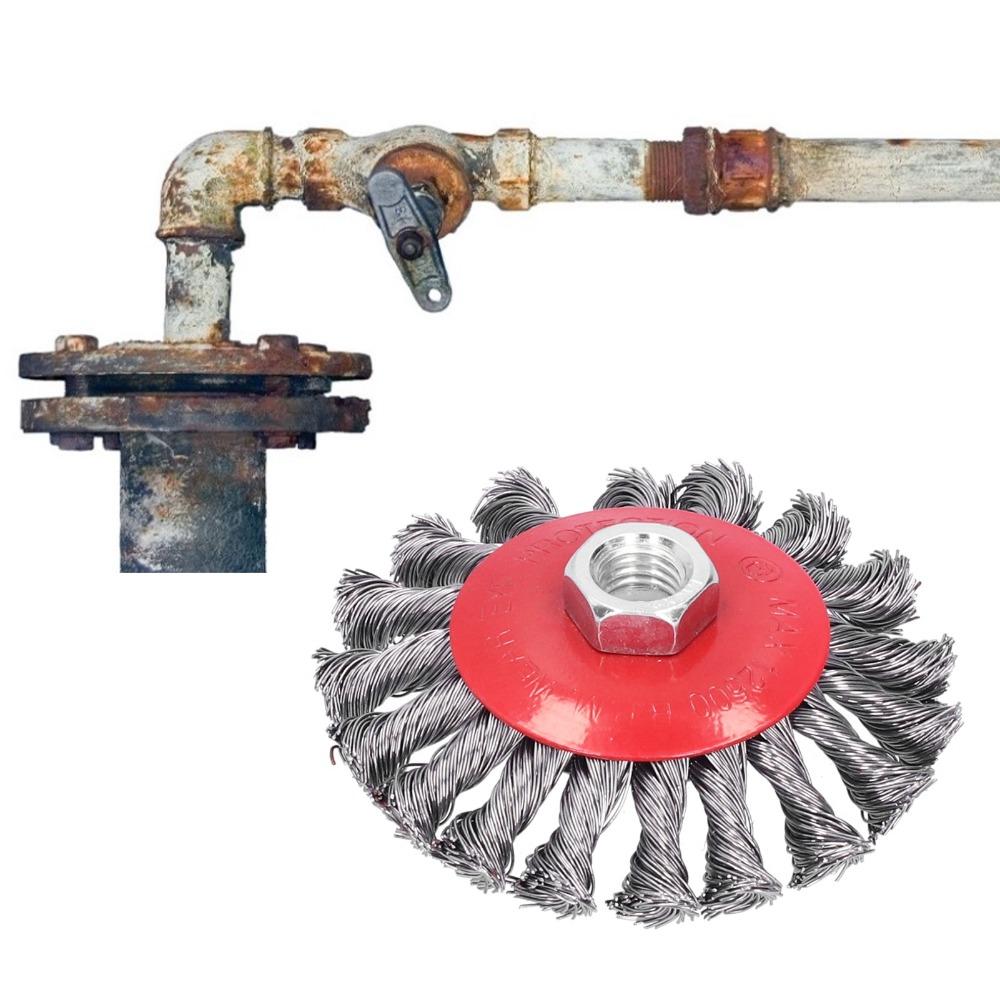Twist Design Wire Wheel Brush Efficient Grinding Wheel Brush Knotted Wire Brush For Angle Grinder