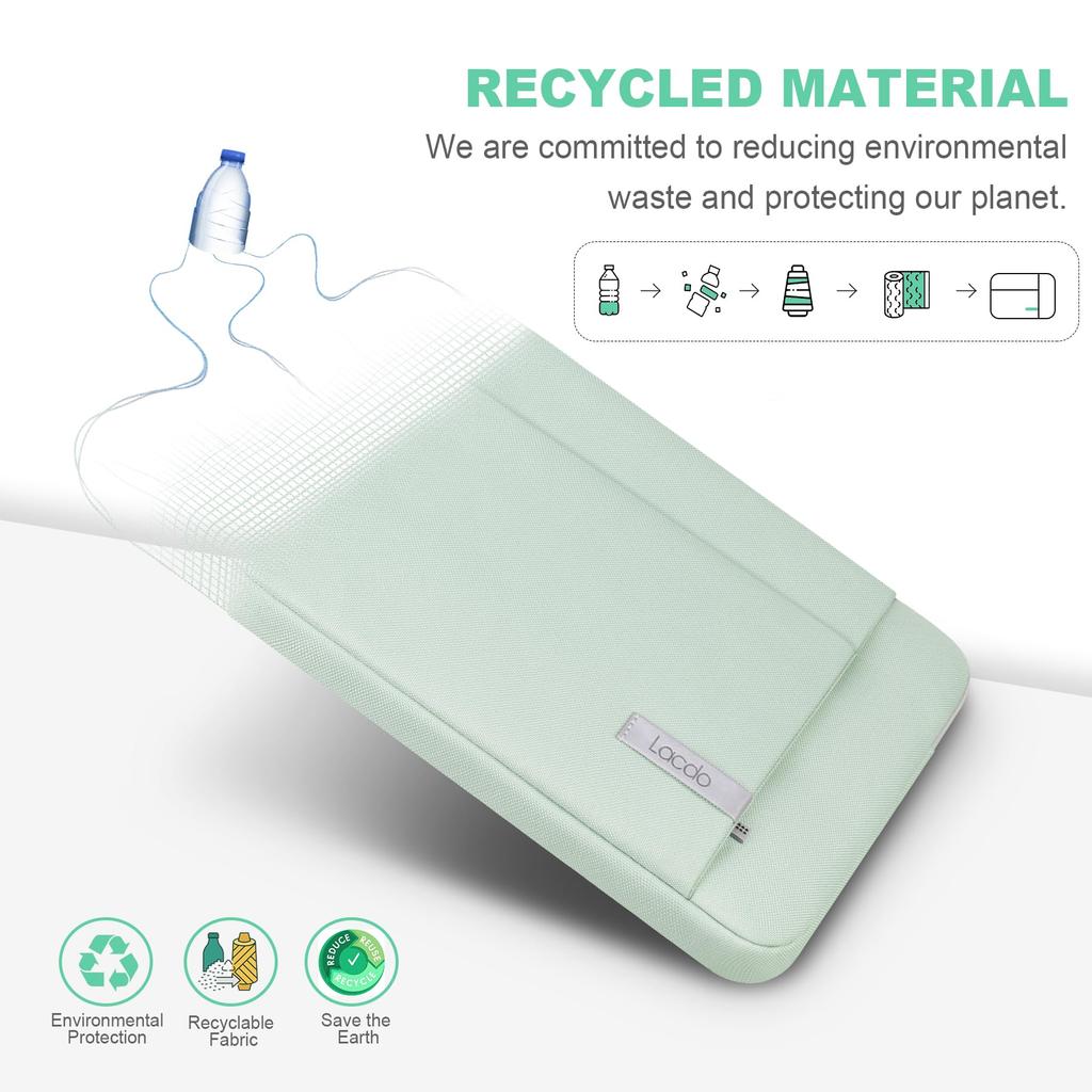 Чехол для ноутбука Lacdo, сумка для компьютера Acer ASUS ZenBook Pro 15 HP Lenovo IdeaPad ThinkPad Chromebook, зеленый 15,6" 15,6" Aspire/Predator, Inspiron,