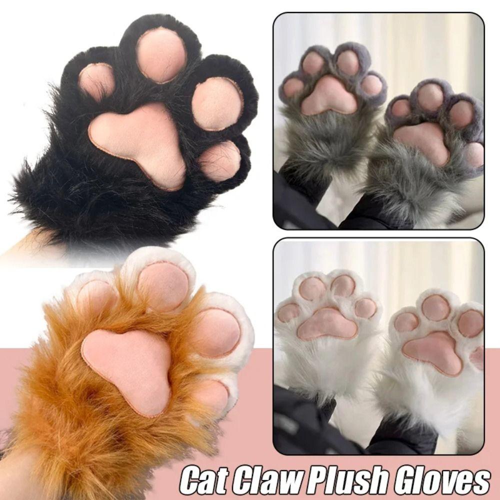 Anime Cat Claw Plush Gloves Plush Bear Claw Gloves New Furry Cat Claw Gloves