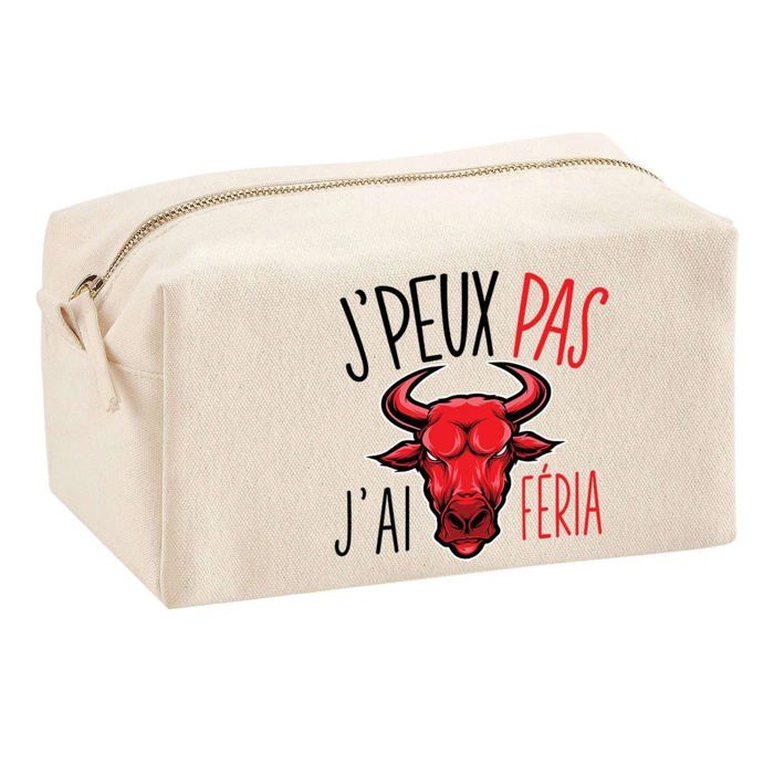 Trousse multifonction J'peux pas Féria Cadeau Anniversaire Noël Idée Personnalisé Original | Trousse Scolaire Fournitures Bureau