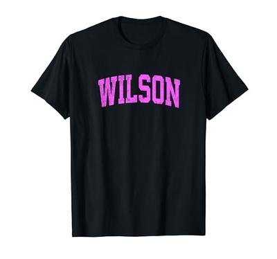 Футболка Wilson North Carolina NC Винтажный Спортивный Розовый Дизайн