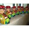 Rajasthani Ethnic Home Decor Handicrafts Items - Rajasthani 6 Piece Musician Bawla Set In Wood Hight 2"