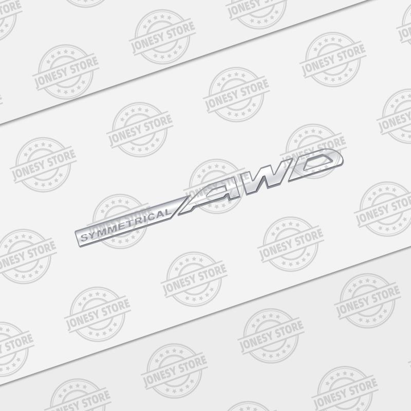 Auto Metal SYMMETRICAL AWD Logo 3D Badge Lettering Decals Trunk Sticker For Subaru Legacy XV Outback Forester Impreza BRZ STI Y2