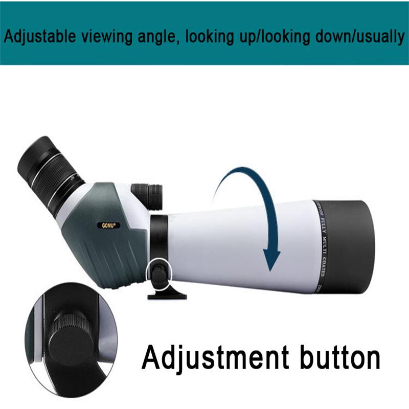 20-60x80 Spotting Scope Zoom Dual Focus FMC Bak4 Waterproof Powerful Telescope Camping Equipment for Hunting BirdWatching