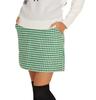 Delsol 7848 Green Houndstooth Fabric Golf Side Brushed Sizes LL Skirt, Fall/Winter, Women's Wear, Zipper, Lined, Outer, M, L, (LL)