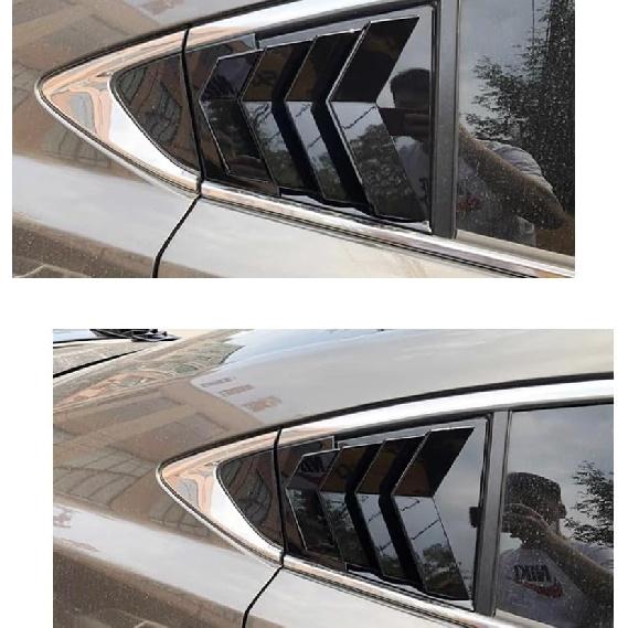 Жалюзи на окно Совместимые для Mazda 6 ATENZA 2020 2021 Боковые накладки на вентиляционные отверстия Глянцево-черные Накладки на заднее окно автомобиля Аксессуары(Углеродная поверхность)