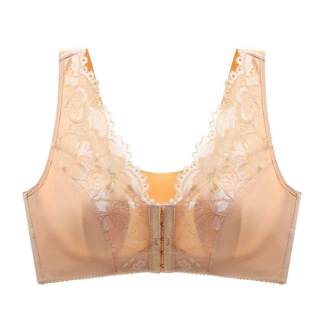Sexy Large Size Bras for Women Push Up Bras Front Closure Brassiere Femme Wireless Lace Bras Intimate Lingerie