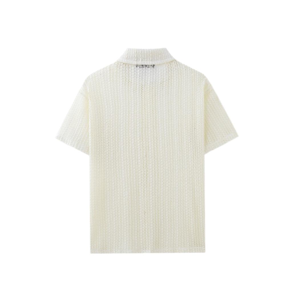 Мужская летняя сексуальная рубашка с вырезом, летняя повседневная рубашка с короткими рукавами и лацканами