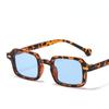 Fashion Square Sunglasses Women New Retro Rivets Decoration Gradient Shades UV4 Leopard Blue Sun Glasses