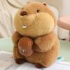 High-Quality Marmot Beaver Hug Food Animal Stuffed Toy Adorable Xmas Birthday Gift Cuddly Lifelike Groundhog Capybara Plush Gift