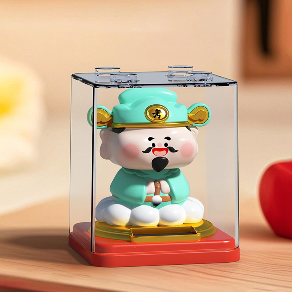 Фигурка Бога Денег на солнечной батарее, Автоматически кивающая, Символизирует Благополучие, Украшение для автомобиля на приборную панель, Автоматически кивающая, Солнечный декор