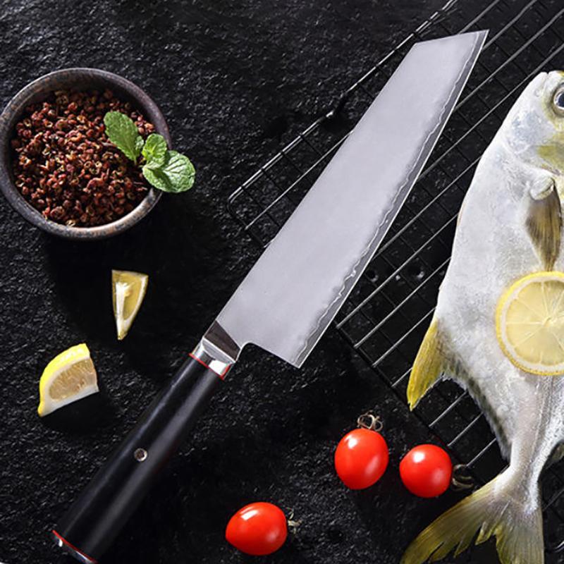 8.3 Inch Kiritsuke Knife 3-layer Clad Steel Blade G10 Handle Chef Slicing Vegetables Cleaver Sashimi Meat Japanese Kitchen Knife