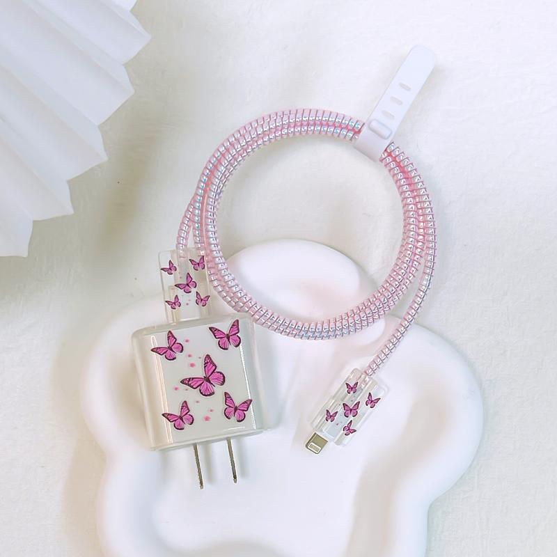 Защита кабеля для передачи данных, спиральная защитная намотка для Apple Iphone 18 Вт 20 Вт, защита для зарядного устройства, силиконовый чехол, предотвращающий поломку