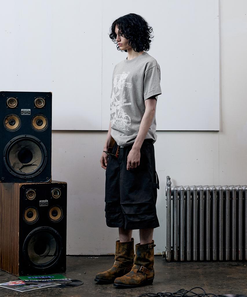 THEVINYLHOUSE Three-Quarter Dart Pants Black