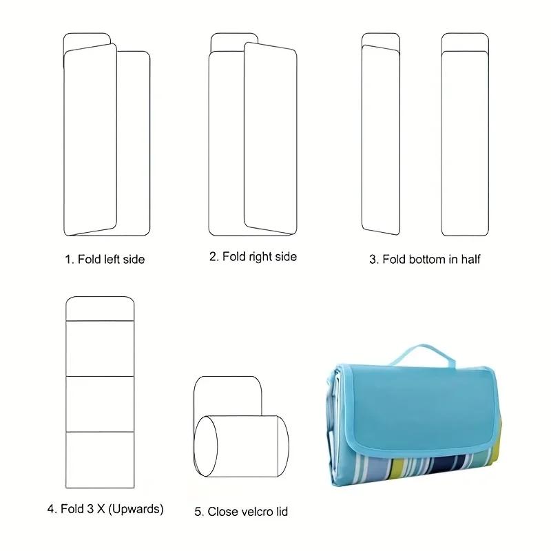 NEW Outdoor Portable Picnic Blanket Waterproof Beach Cushion Mat Baby Sleeping Moistureproof Plaid Multiplayer Camping Mat