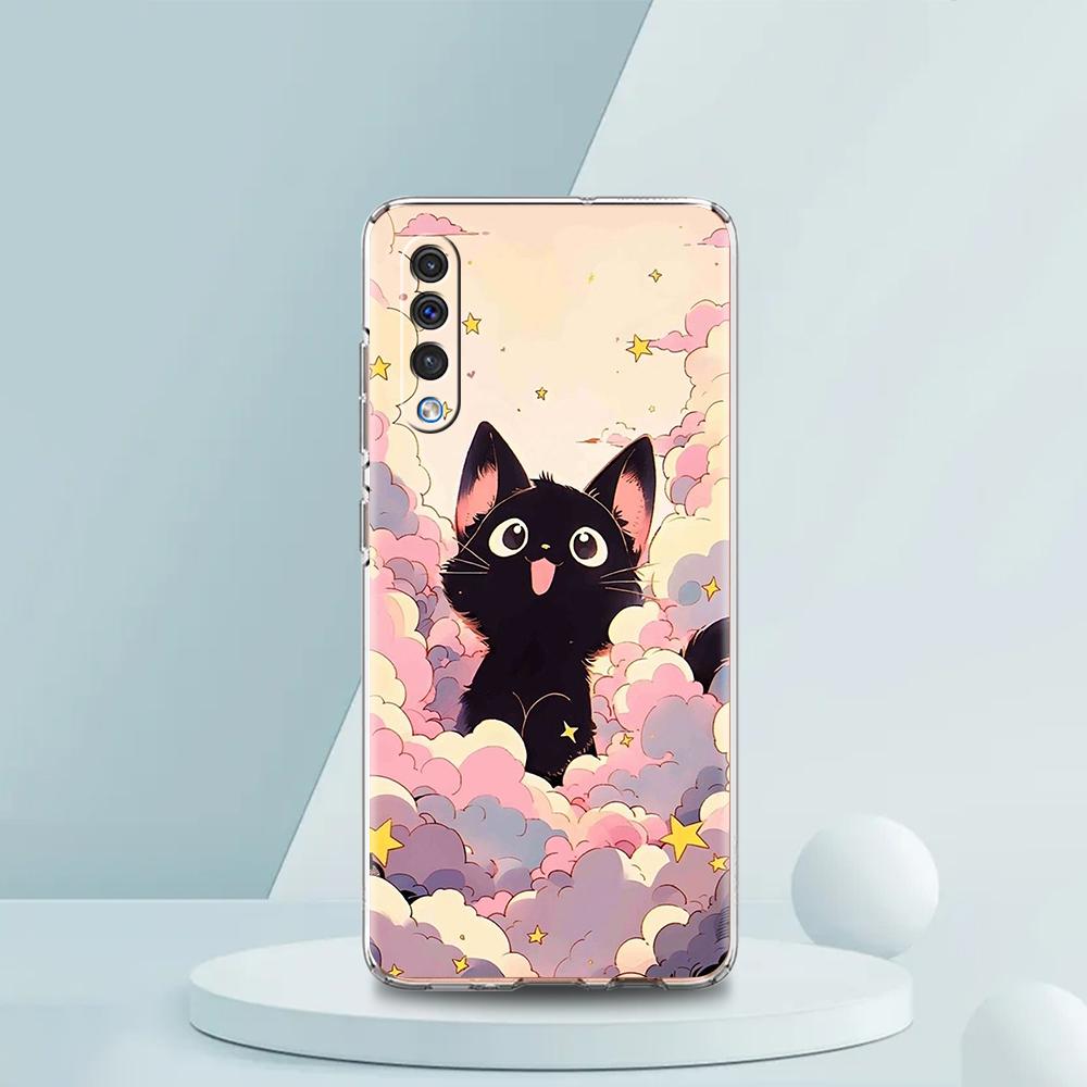 Художественный Черный Кот Звездная Ночь Чехол Для Samsung A16 A14 A12 A22 A32 5G A34 A42 A52 A54 A50 A70 A30 A40 A20E A10S A02S A04S A06