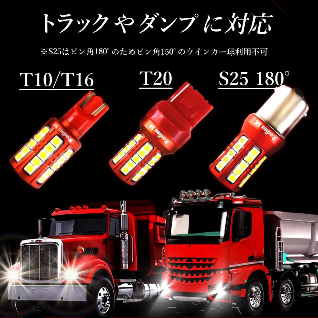 24V S25 T16 T20 Explosive Light Back Lamp Fog Lamp 180° Parallel Pin Large