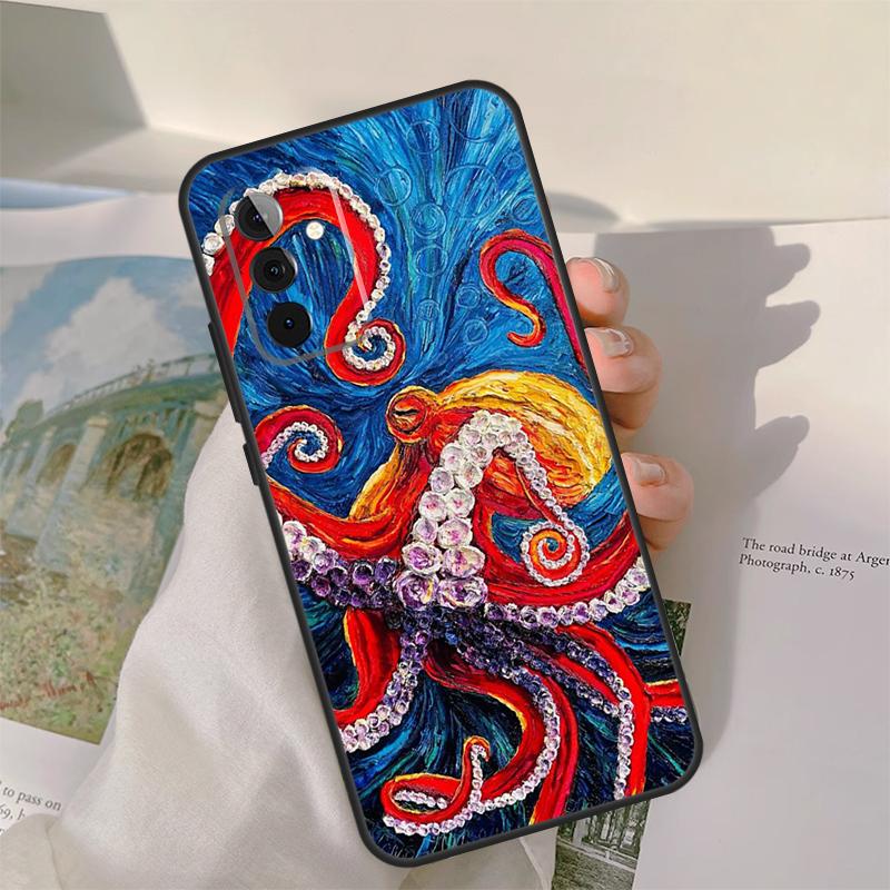Чехол-чехол Осьминог для Samsung Galaxy A13 A33 A53 A34 A54 A14 A15 A16 A26 A36 A56 A12 A32 A52 A06 A35 A55