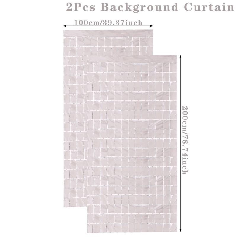 2M Tinsel Glitter Foil Rain Curtain Party Favors Birthday Party Decoration For Home Wall Background Curtain Wedding Supplies
